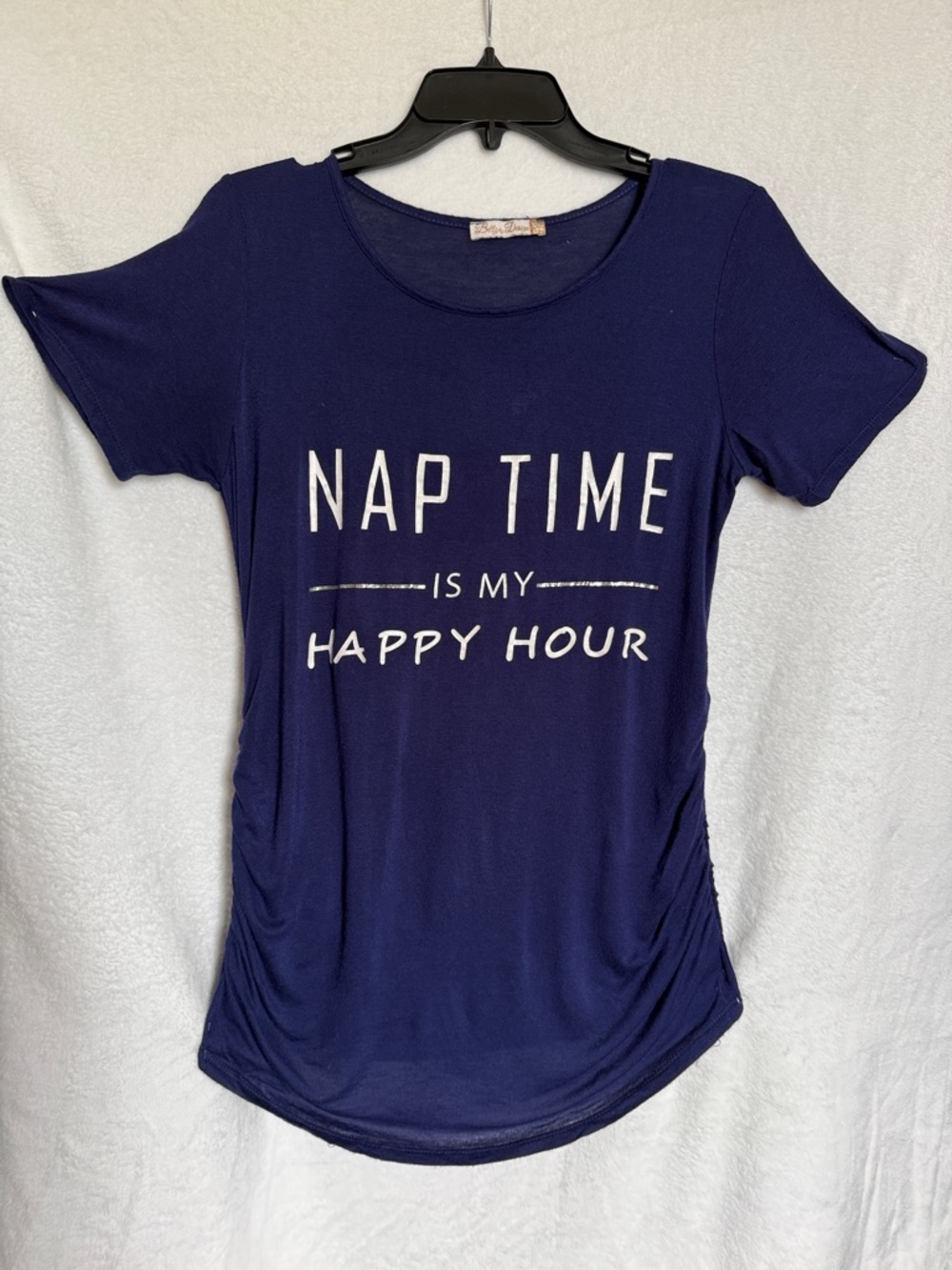 Women’s Navy Graphic Tee - Nap Time Is My Happy Hour by